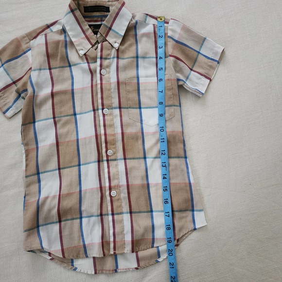 Vintage Plaid Buttondown Shirt kids 8 - Picture 7 of 9